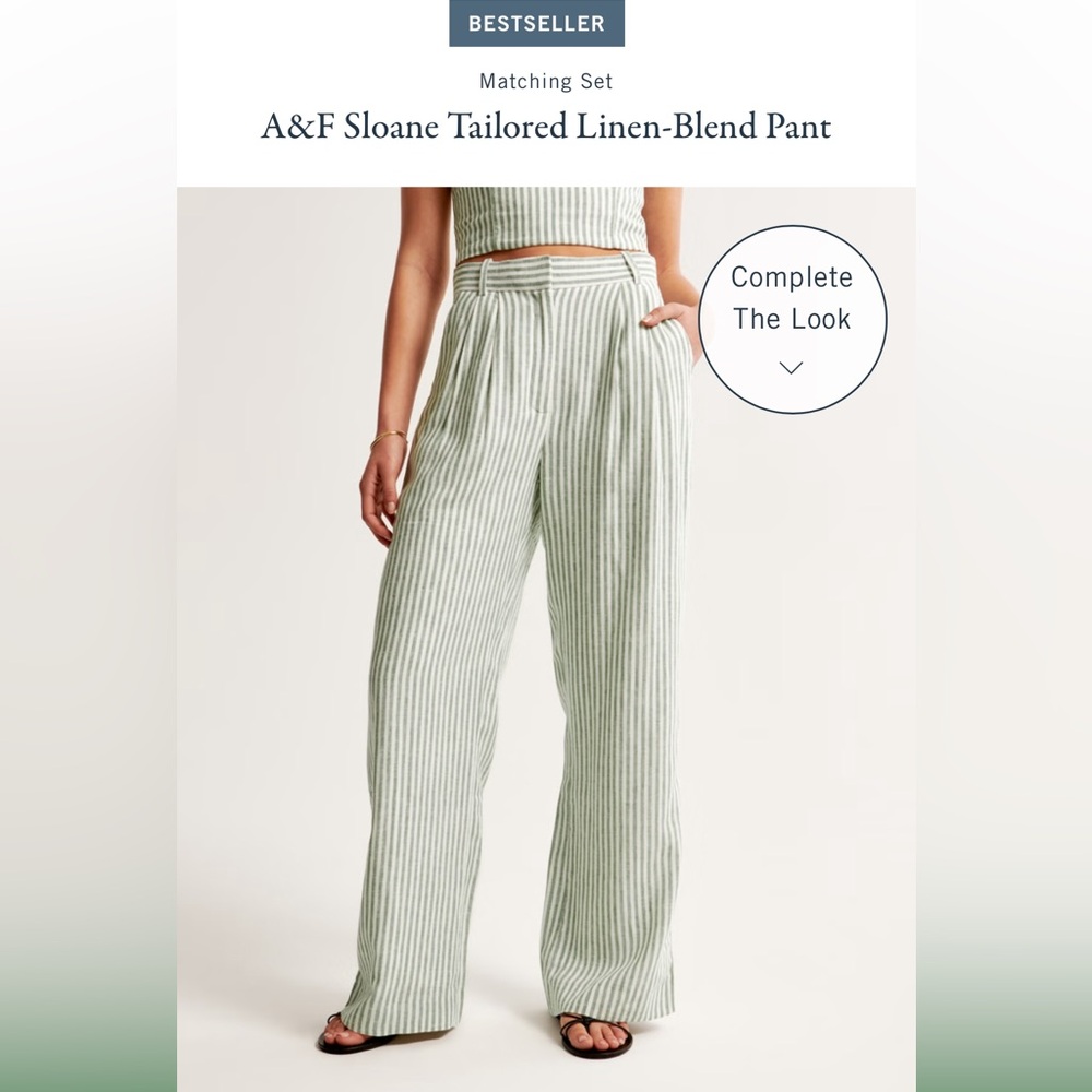 Abercrombie & Fitch Sloane tailored linen blend pants